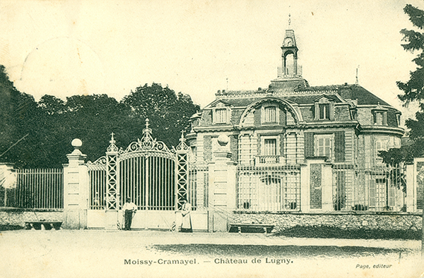 Carte postale du château de Lugny avec le clocheton 